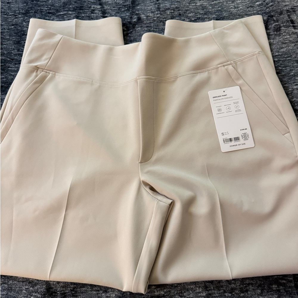 Athleta Cream Ankle Pants 14P NWT
